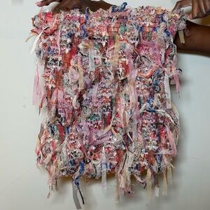 Colorful Textured Fabric Swatch